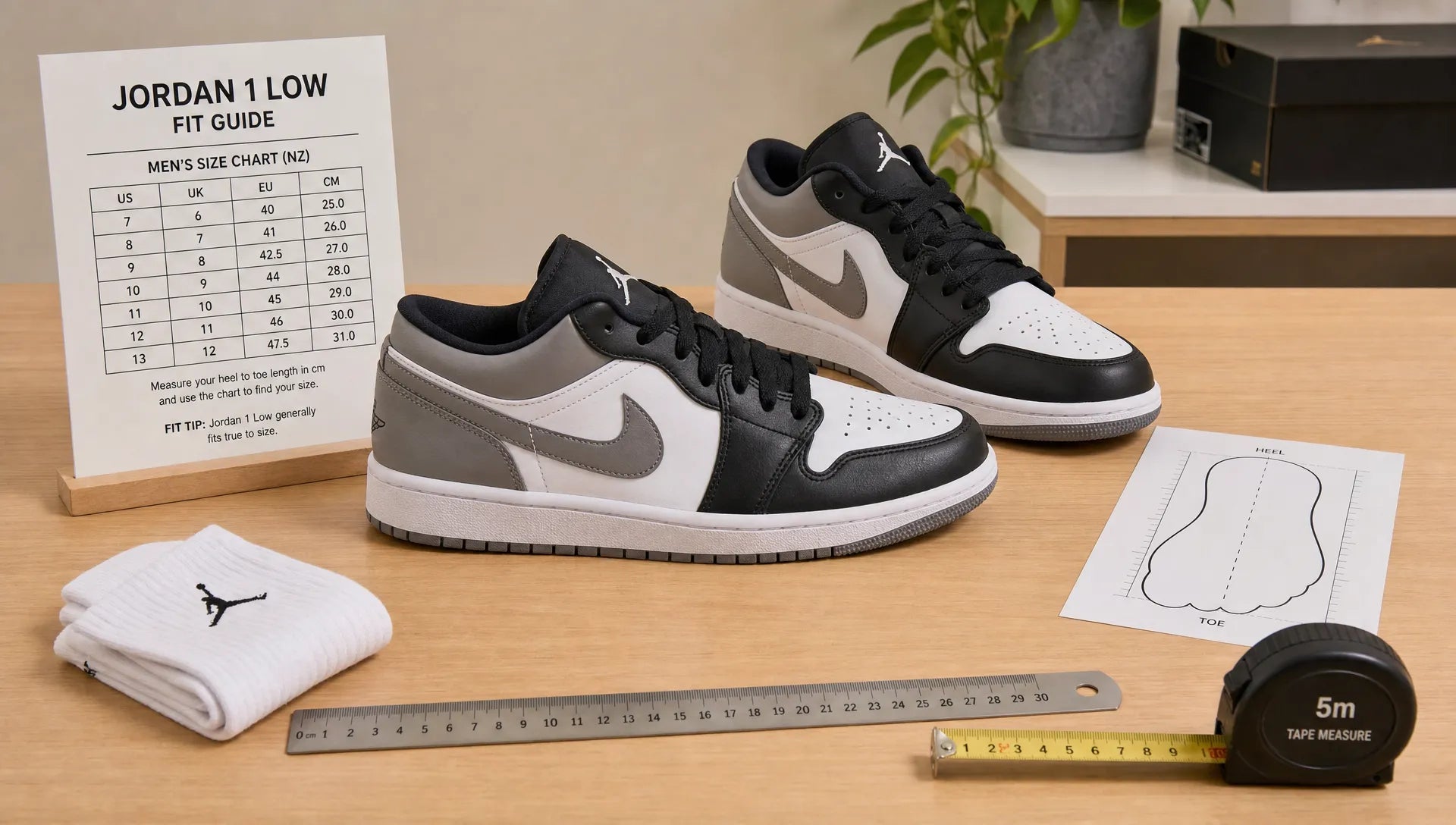 Jordan 1 Low Sizing Guide for NZ Buyers