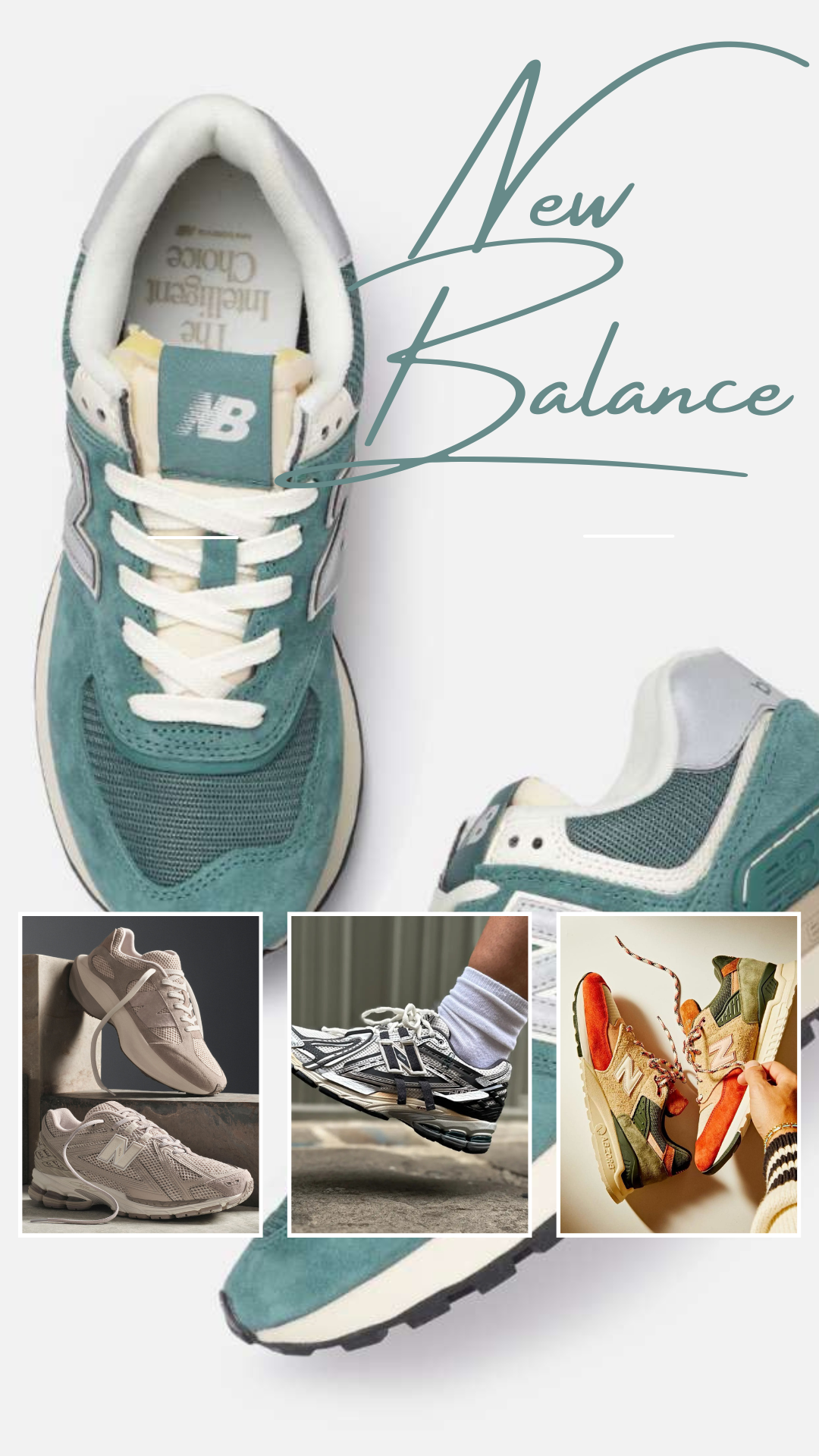 A variety of New Balance sneakers showcasing innovative designs and styles, highlighting the brand's legacy.