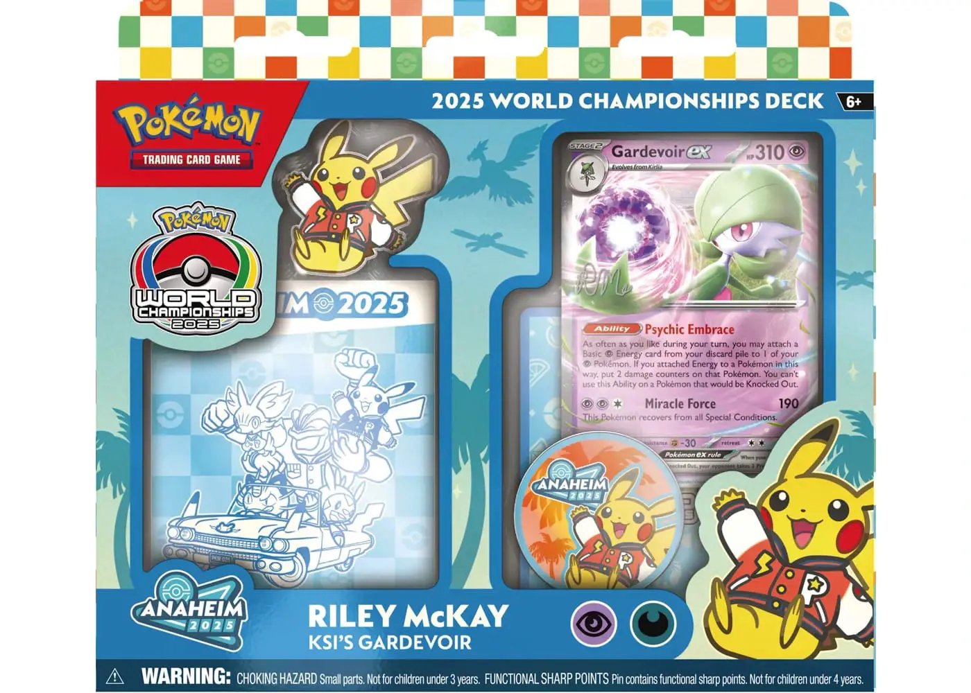 2025 Pokémon World Champion Deck Anaheim Riley McKay KSI's Gardevoir Box by Pokemon