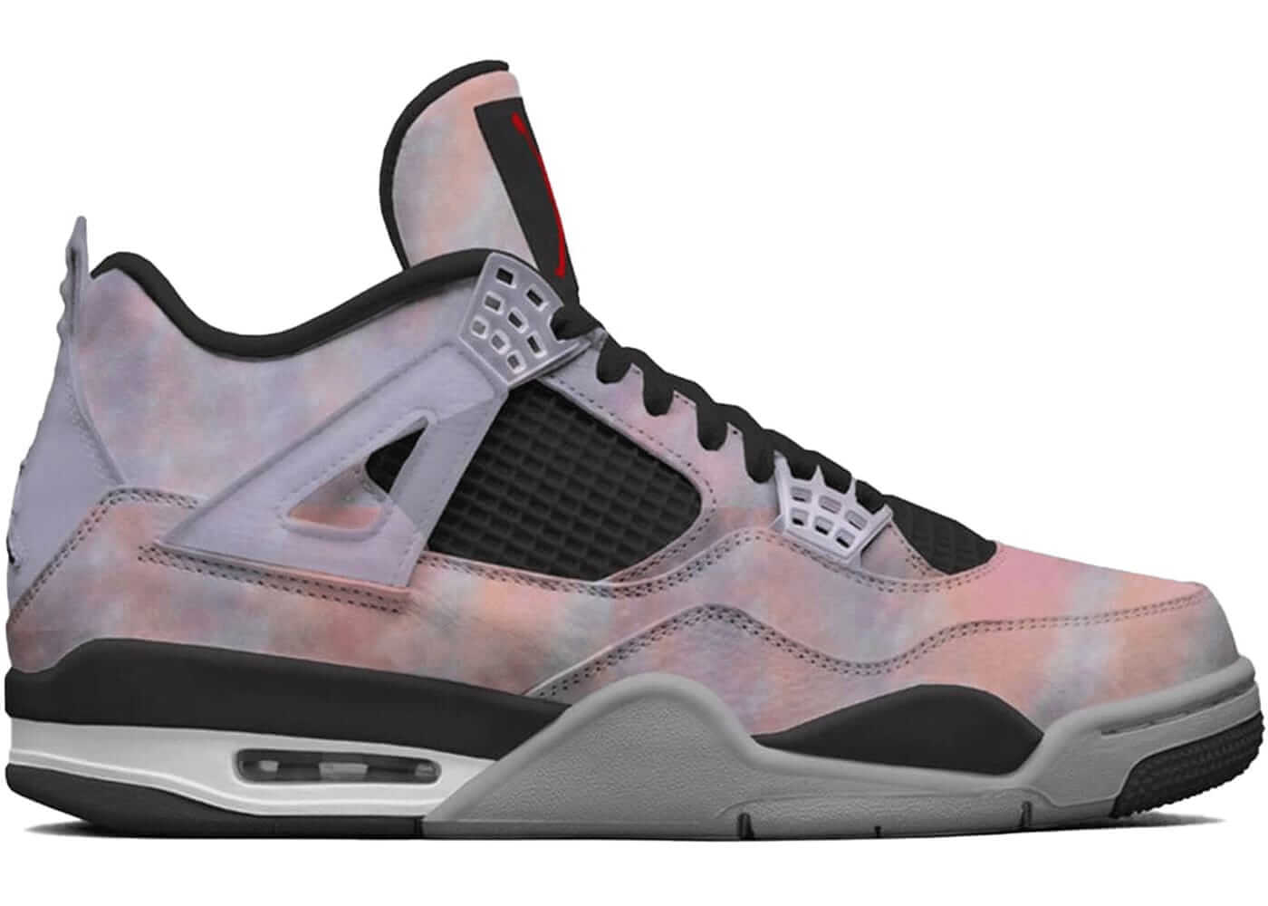 Jordan 4 Retro Zen Master sneaker in pastel colors, featuring black accents and iconic design.
