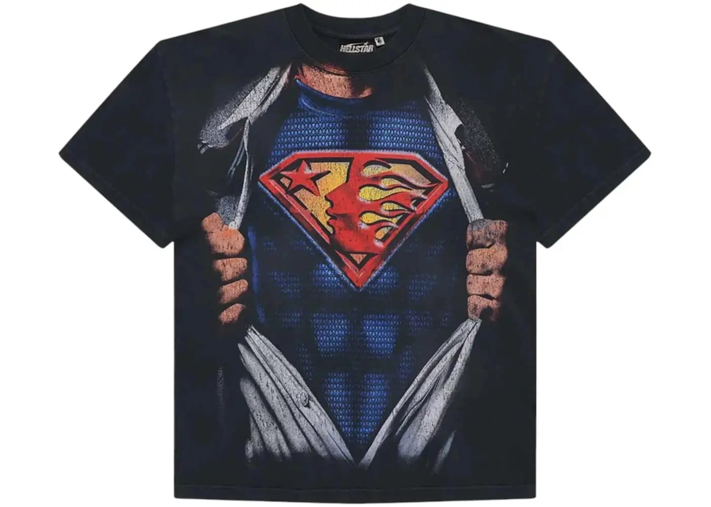 Hellstar Hellstar Superman T-shirt Black by Hellstar