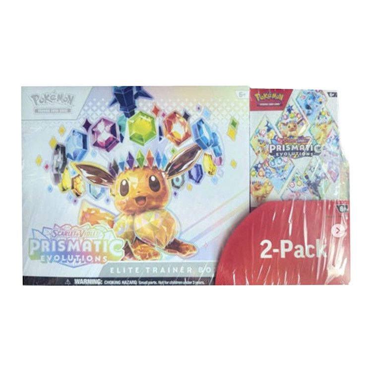 2025 Pokémon Scarlet & Violet Pristmatic Evolutions Elite Trainer Box + Booster Costco Bundle - BigBoiSneakers