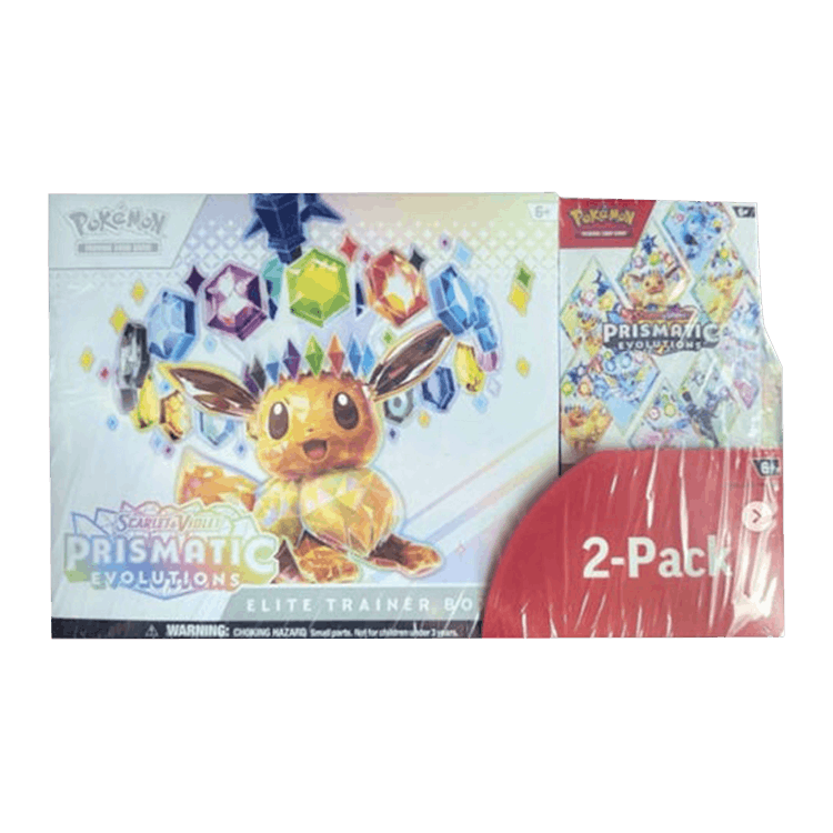 2025 Pokémon Scarlet & Violet Pristmatic Evolutions Elite Trainer Box + Booster Costco Bundle - BigBoiSneakers