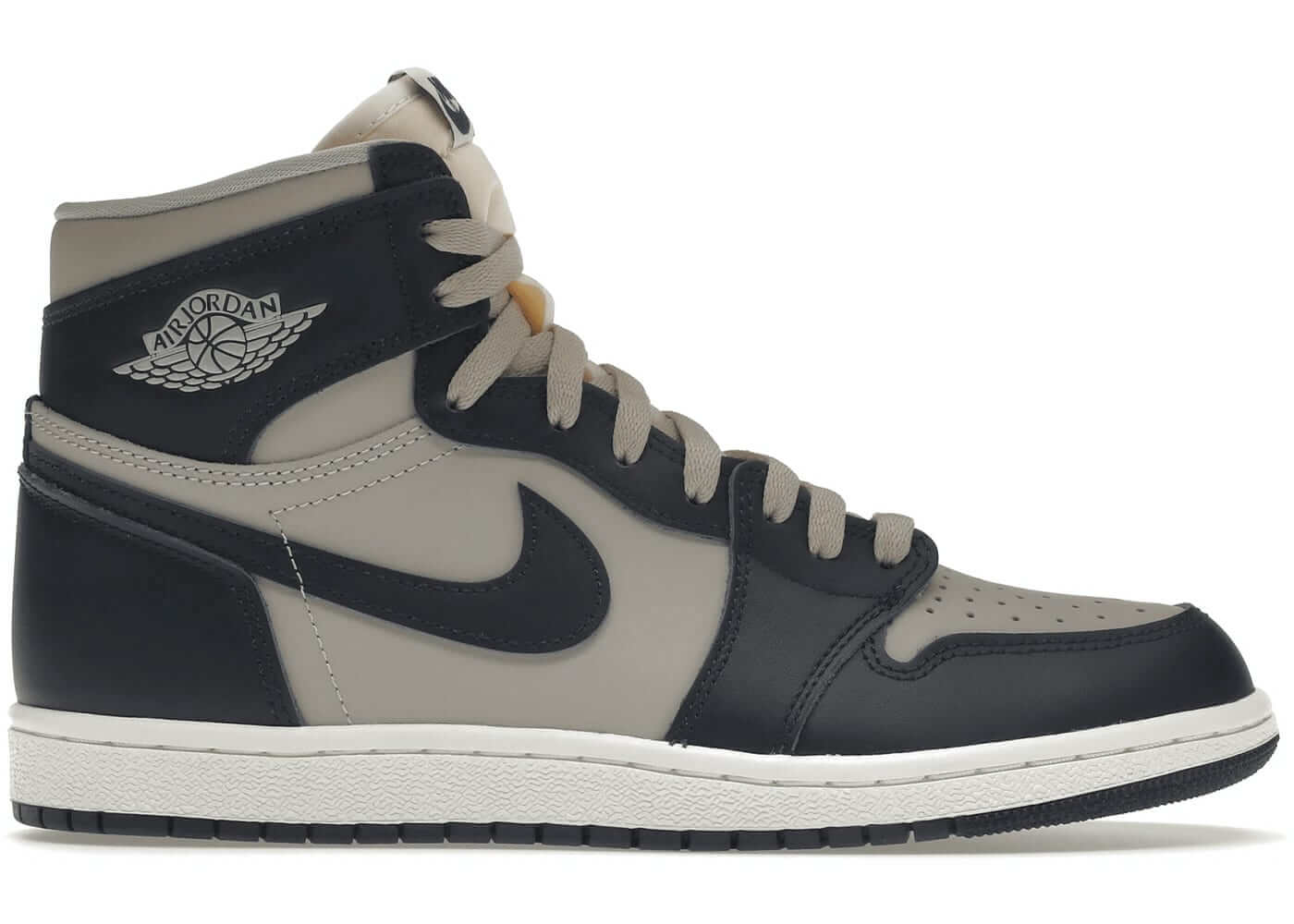 Jordan 1 Retro High '85 Georgetown in black and gray, featuring iconic design and premium materials.