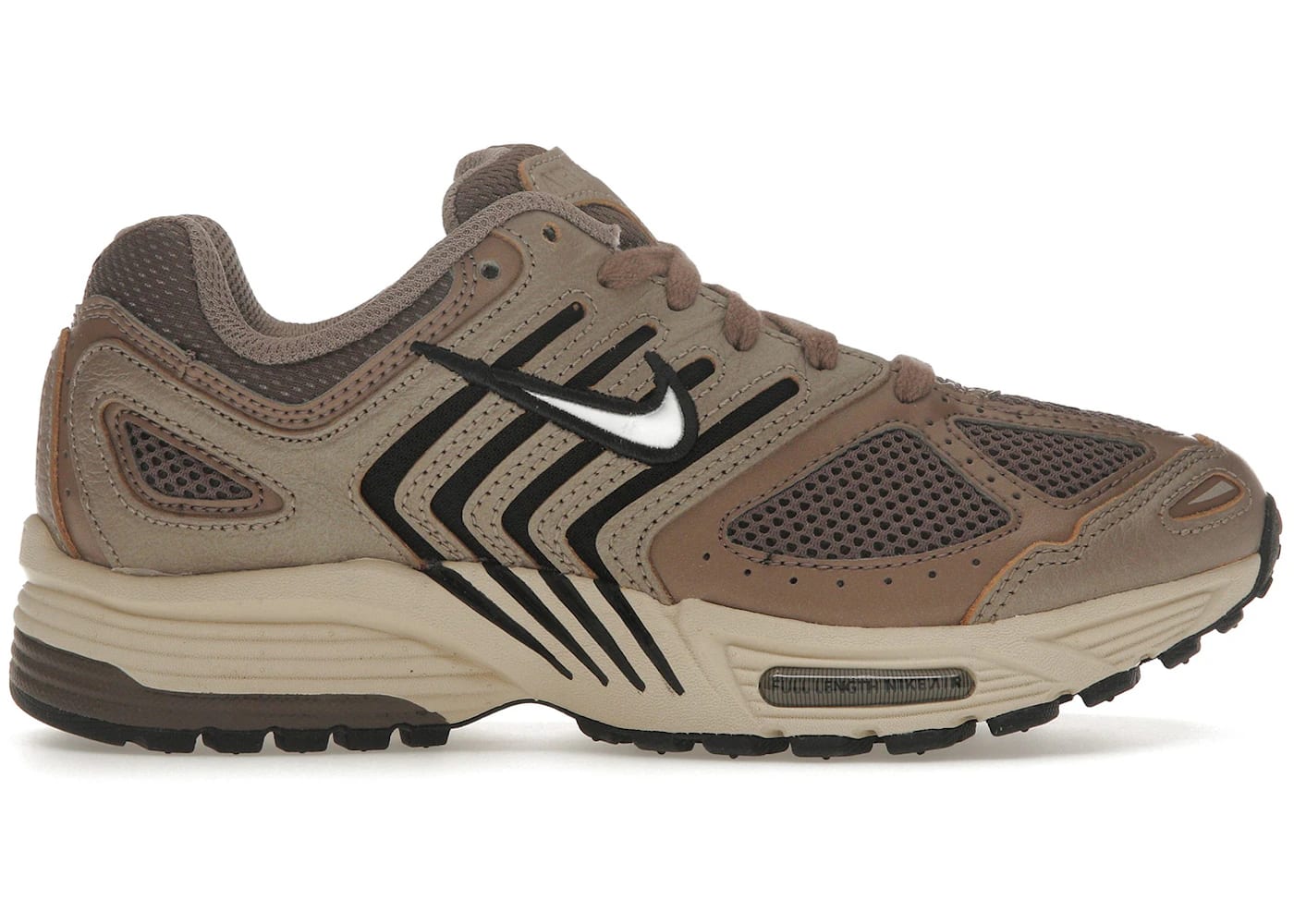 Nike Air Peg 2K5 Mink Brown women's running shoe featuring retro design and breathable upper.