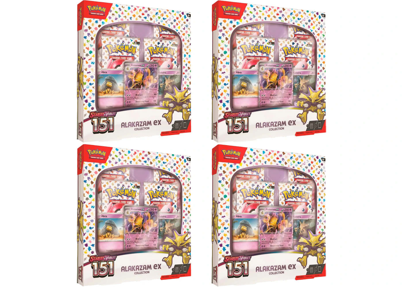 Pokemon 151 Alakazam ex Box 4x Lot Pokémon TCG Scarlet & Violet