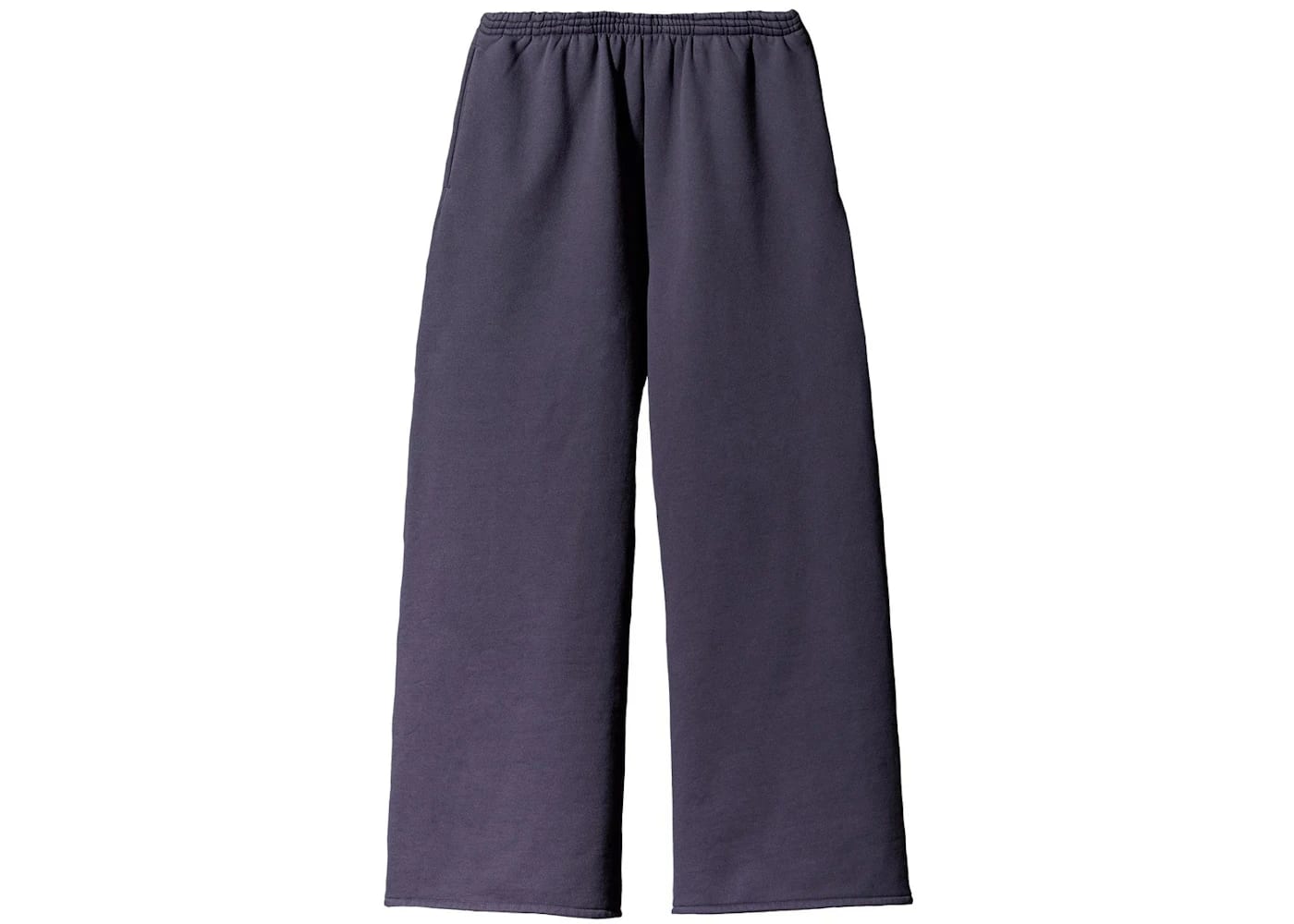 Yeezy Gap men's fleece jogging pants in black, featuring a relaxed fit and custom dyed fabric with unique color variations.