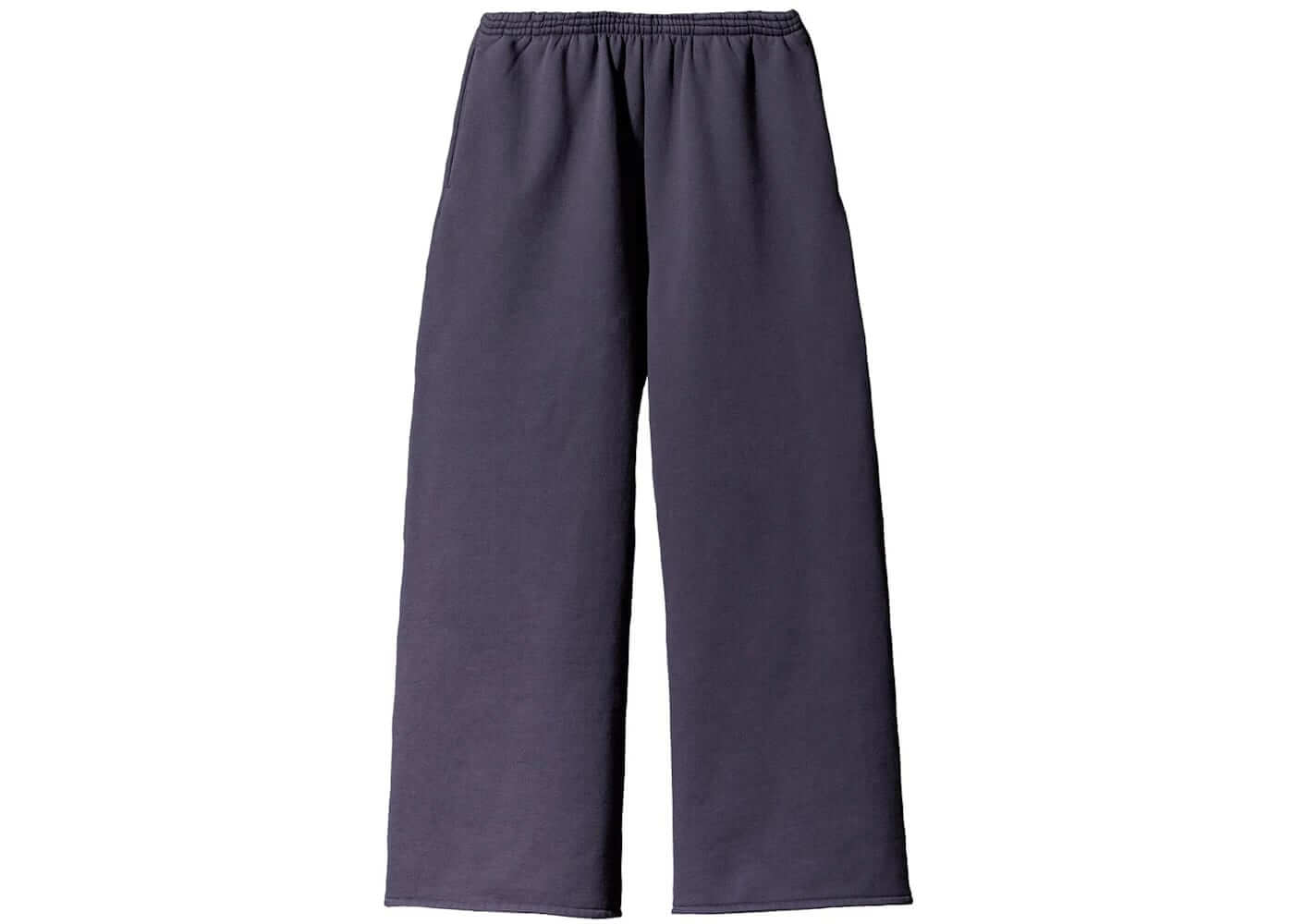 Yeezy Gap men's fleece jogging pants in black, featuring a relaxed fit and custom dyed fabric with unique color variations.