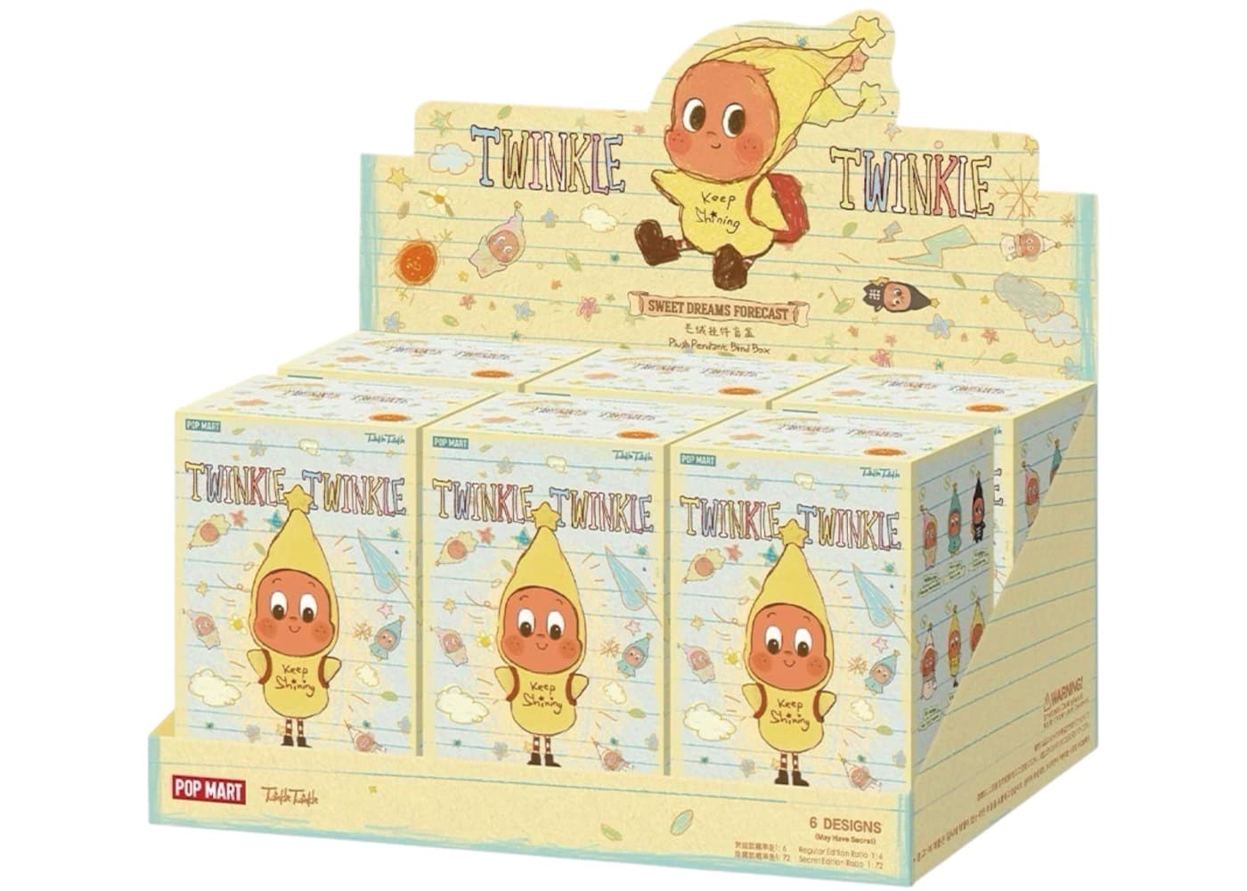 Pop Mart Twinkle Twinkle Sweet Dreams Forecast Series Plush Pendant Sealed Case (6 Blind Box)