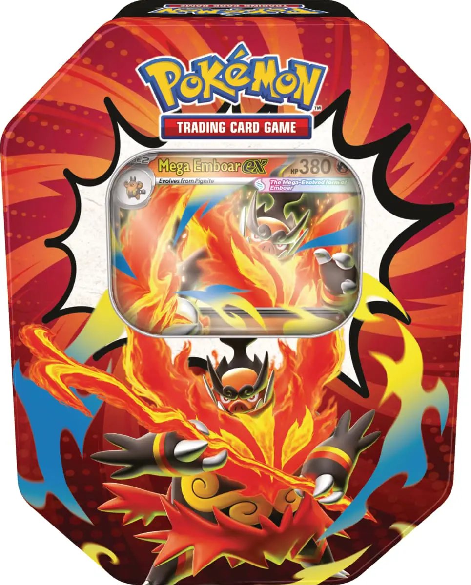 2026 Pokémon Mega Evolution Ascended Heroes Mega Emboar ex Tin by Pokemon