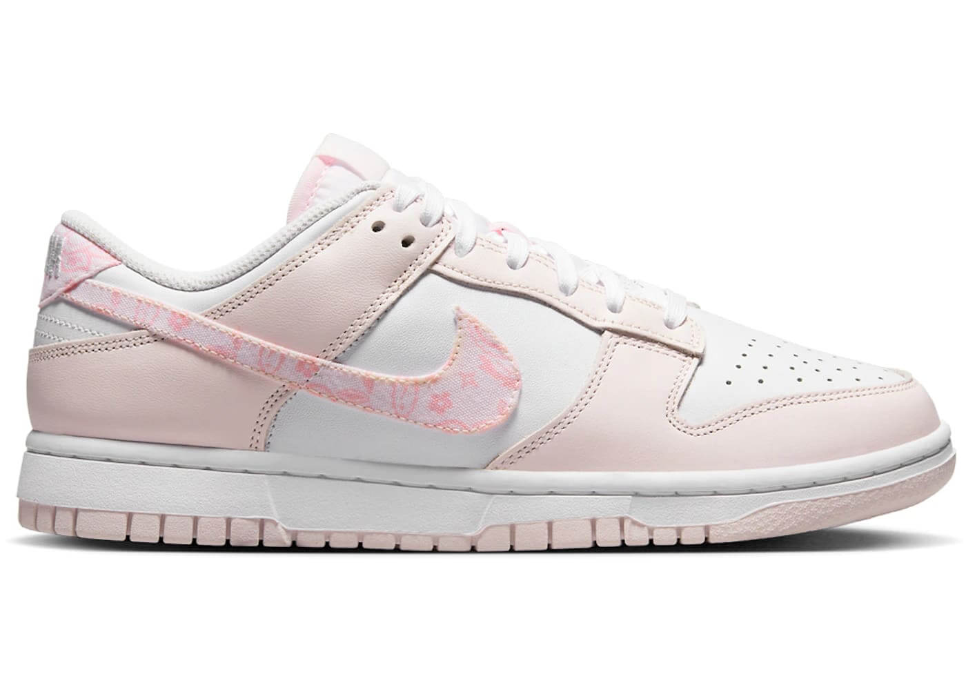 Nike Dunk Low Essential Paisley Pack in Pink for women, featuring a stylish design with paisley accents and comfortable fit.