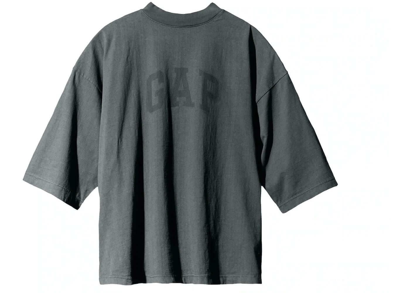 Yeezy Gap Dove 3/4 Sleeve Tee in dark green, featuring a bold GAP logo on the back, casual and stylish.