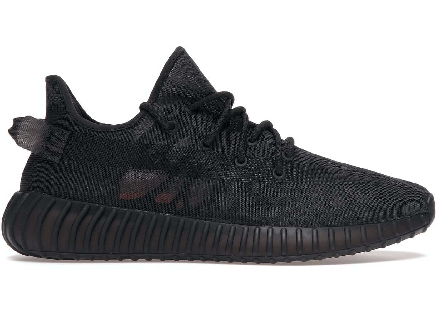 adidas Yeezy Boost 350 V2 Mono Cinder sneakers in black, featuring iconic design and next day express shipping available.