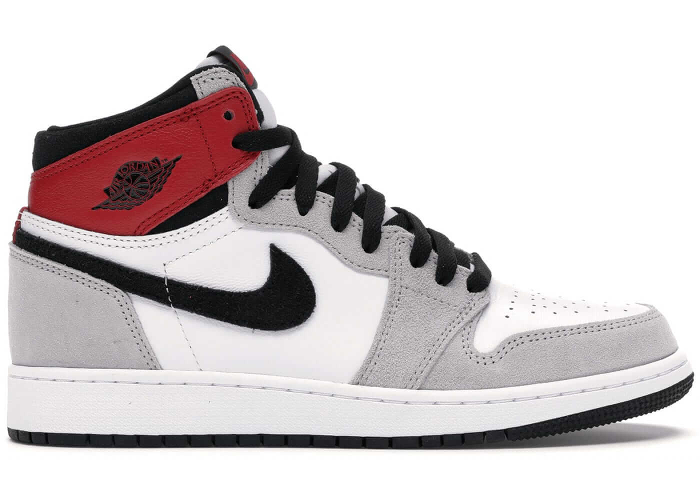 Jordan 1 Retro High Light Smoke Grey (GS) sneaker, brand new, 100% authentic, next day express shipping available.