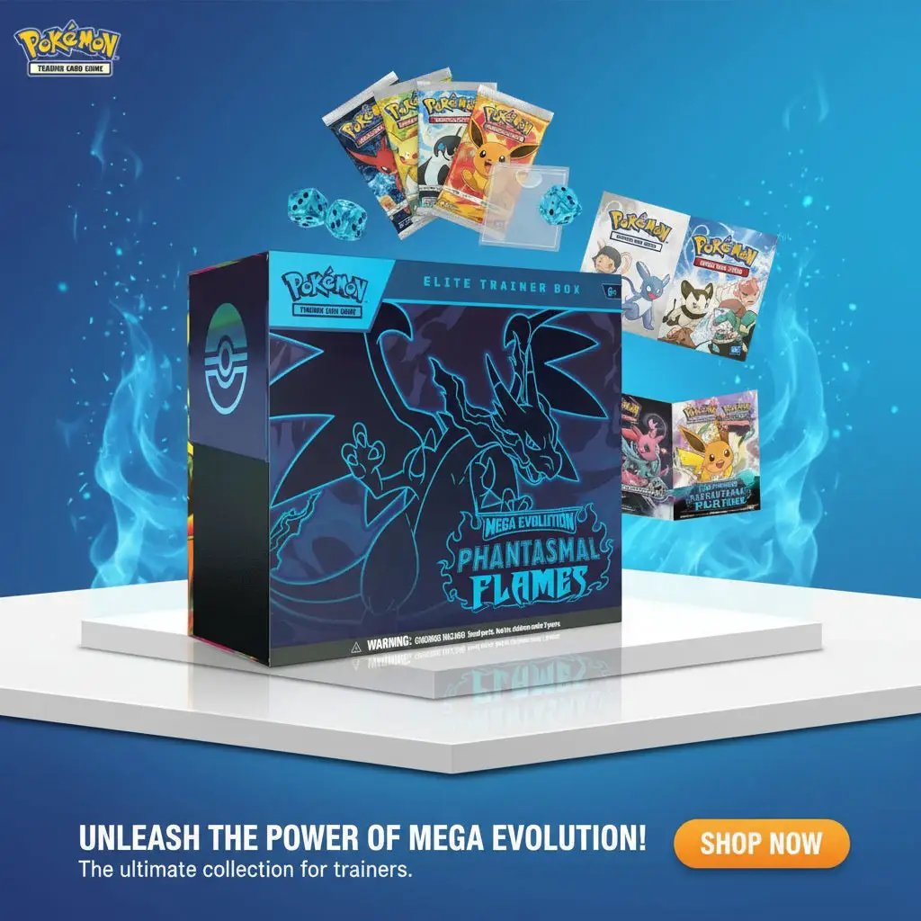 Pokemon Phantasmal Flames Elite Trainer Box 2025 Pokémon Mega Evolution by Pokemon