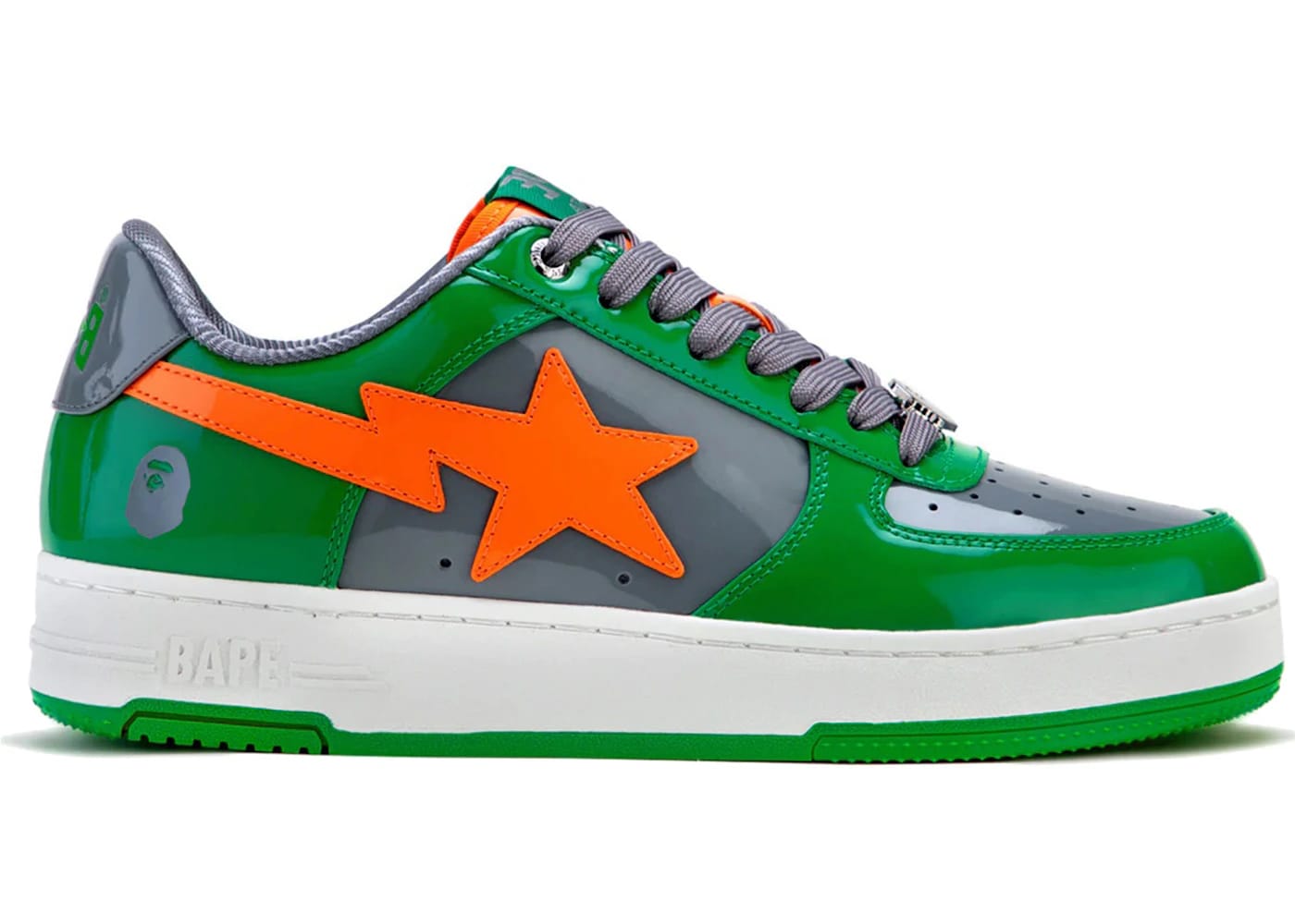 A Bathing Ape BAPE STA 1 Green Grey Sneakers for Men and Women Streetwear Fashion Footwear - BigBoiSneakers