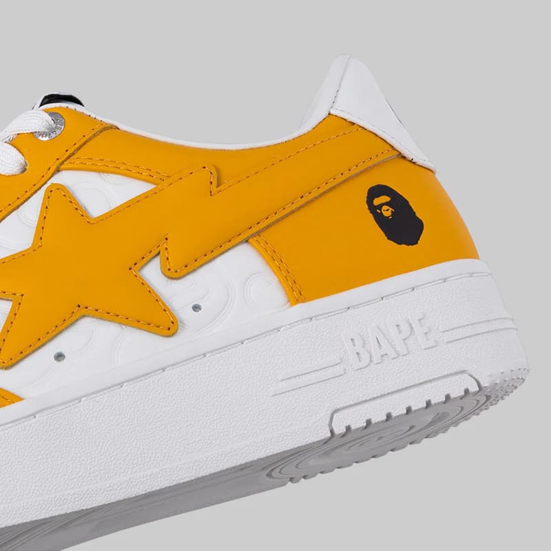 A Bathing Ape Bape Sta Low 3 White Orange Cloud Camo Low Top Sneaker Streetwear Classic Premium Quality - BigBoiSneakers