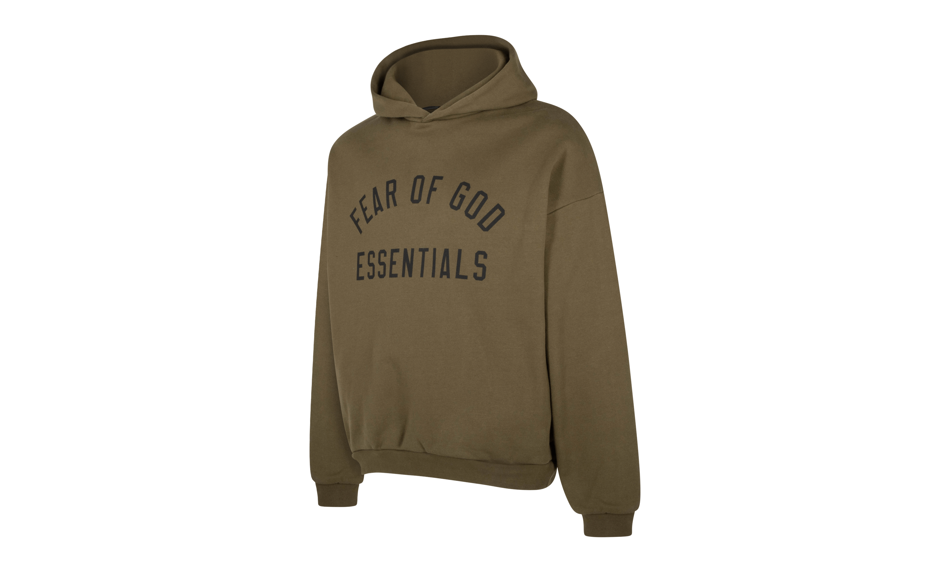 Fear of God Essentials Fleece Hoodie Olive Unisex Cozy Streetwear Sweatshirt for Casual Everyday Wear - BigBoiSneakers