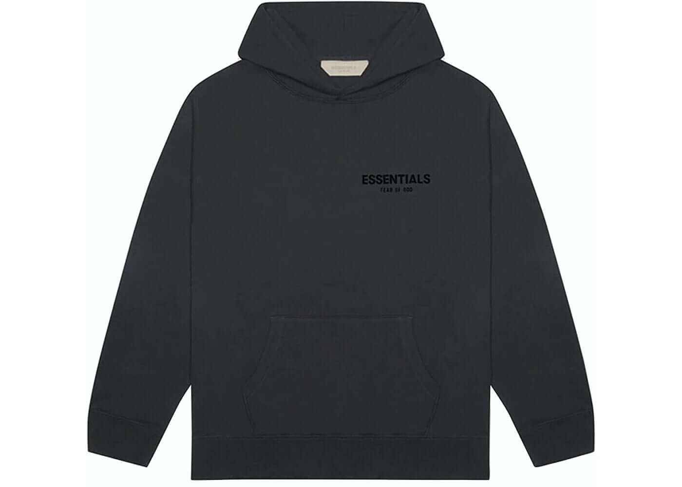 Fear of God Essentials Pullover Chest Logo Hoodie Stretch Limo/Black - BigBoiSneakers