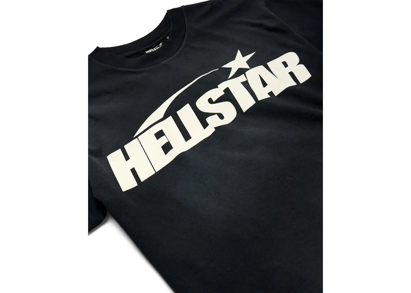 Hellstar Classic Black T Shirt Distressed Logo Graphic Tee by Hellstar