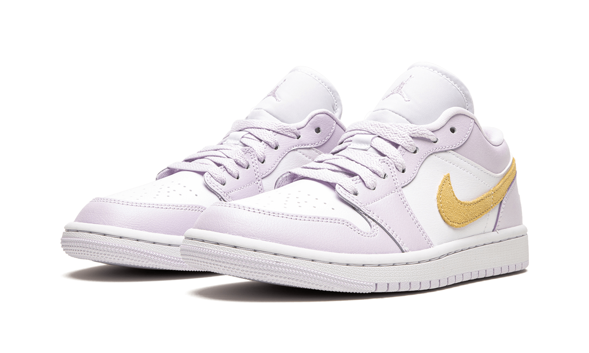 Jordan 1 Low Barely Grape Womens Sneakers With White Toebox And Lavender Overlays - BigBoiSneakers