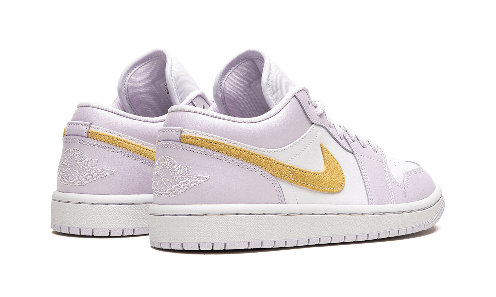 Jordan 1 Low Barely Grape Womens Sneakers With White Toebox And Lavender Overlays - BigBoiSneakers