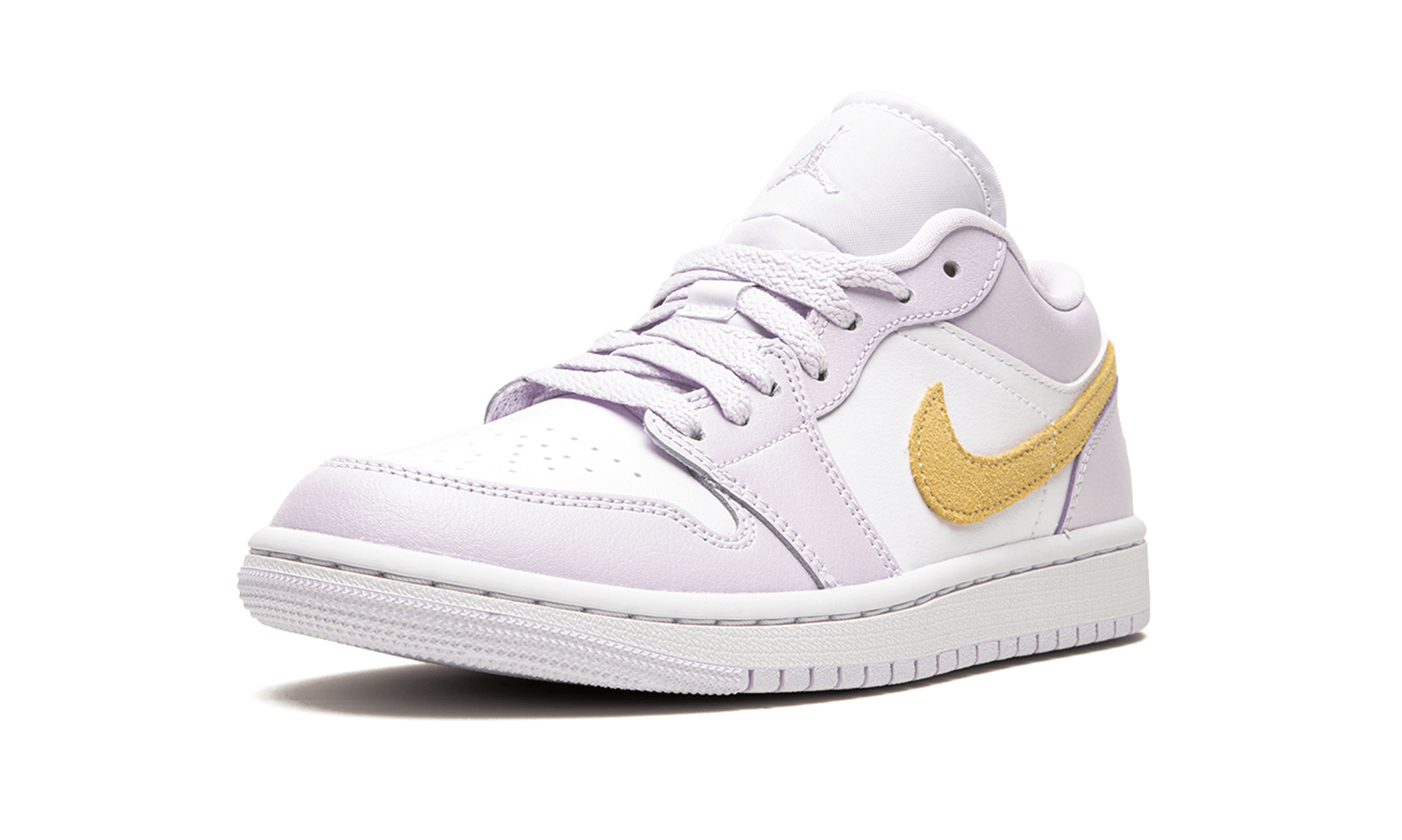 Jordan 1 Low Barely Grape Womens Sneakers With White Toebox And Lavender Overlays - BigBoiSneakers