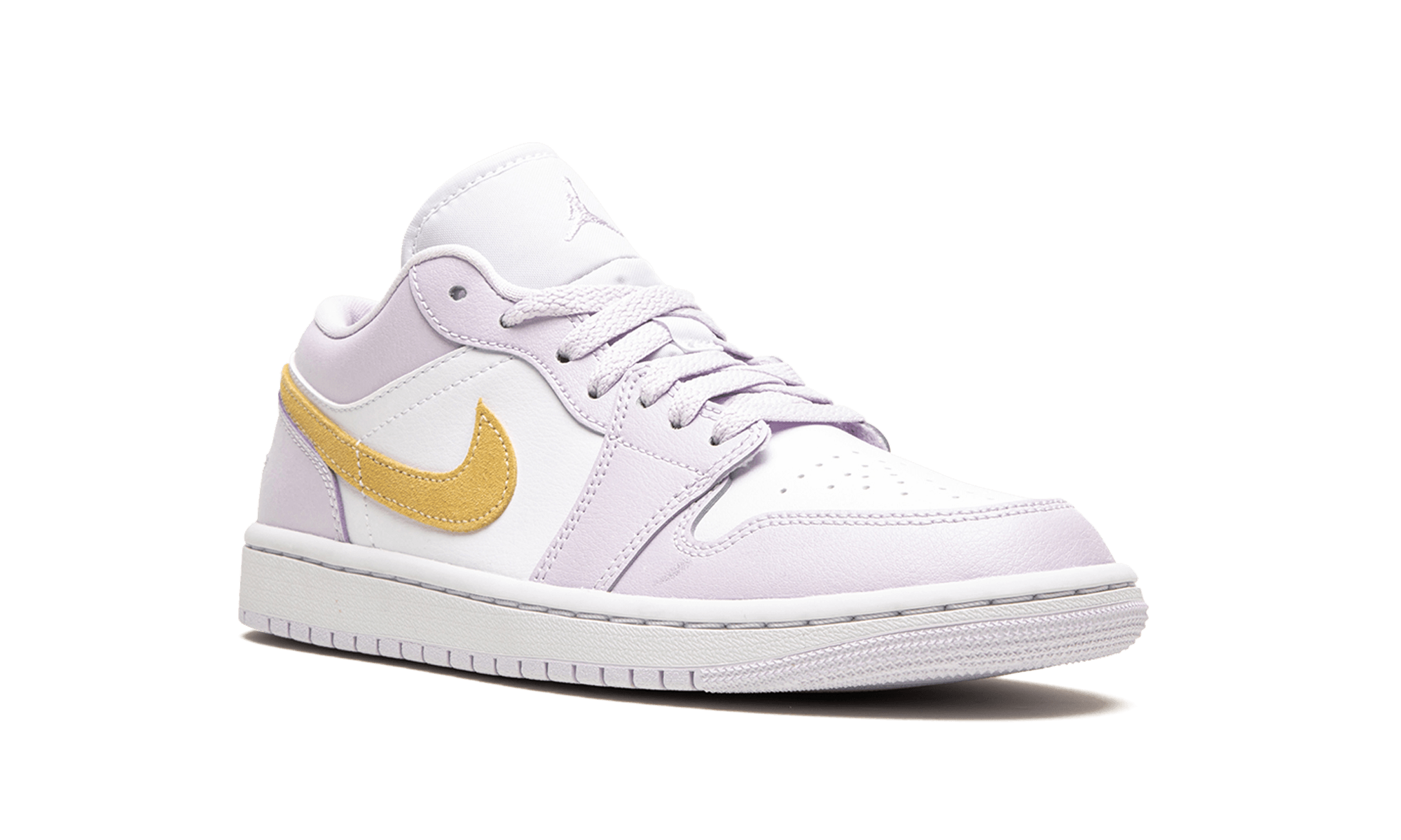 Jordan 1 Low Barely Grape Womens Sneakers With White Toebox And Lavender Overlays - BigBoiSneakers