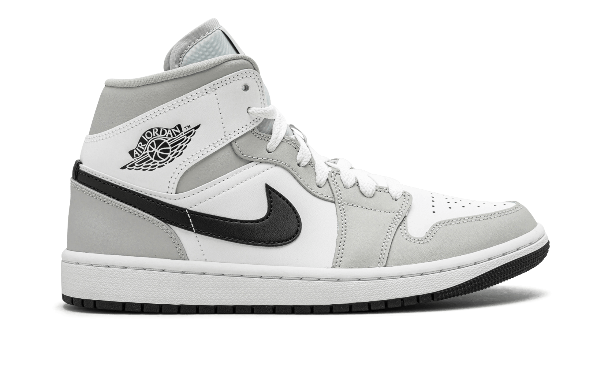 Jordan 1 Mid Light Smoke Grey (Women's) - BigBoiSneakers