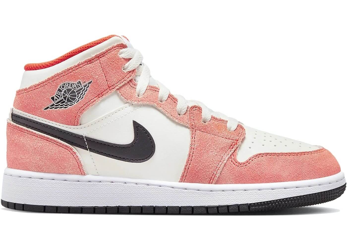 Jordan 1 Mid SE Orange Suede (GS) - BigBoiSneakers