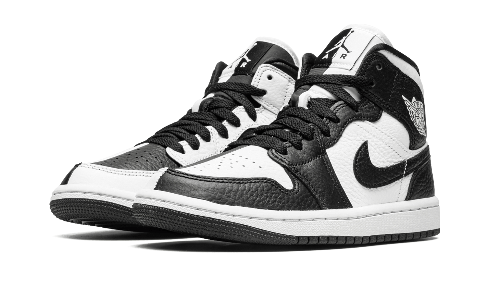 Jordan 1 Mid Split Black White (Women's) - BigBoiSneakers