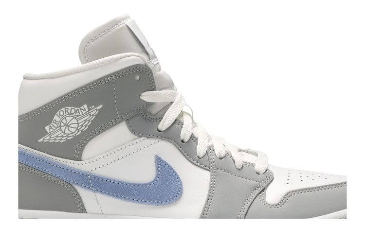 Jordan 1 Mid Wolf Grey Aluminum (Women's) - BigBoiSneakers