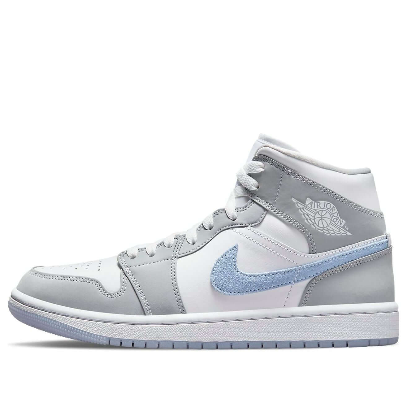 Jordan 1 Mid Wolf Grey Aluminum (Women's) - BigBoiSneakers