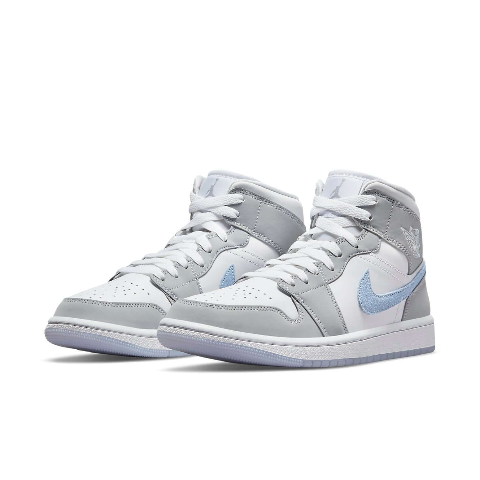 Jordan 1 Mid Wolf Grey Aluminum (Women's) - BigBoiSneakers