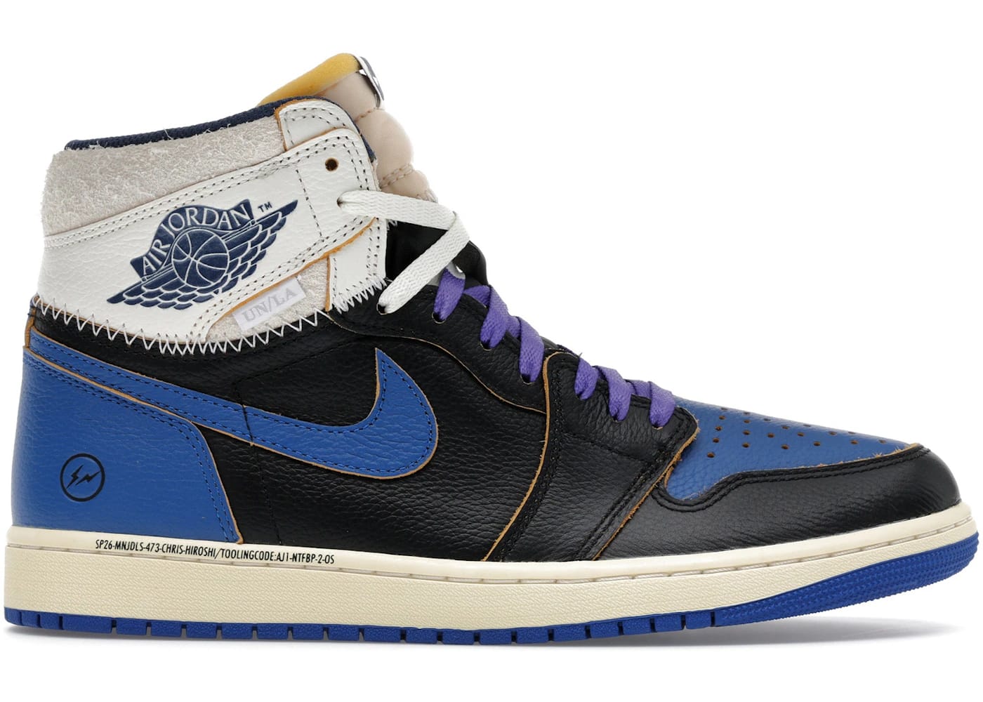 Jordan 1 Retro High OG SP Fragment x Union LA Sport Royal - BigBoiSneakers