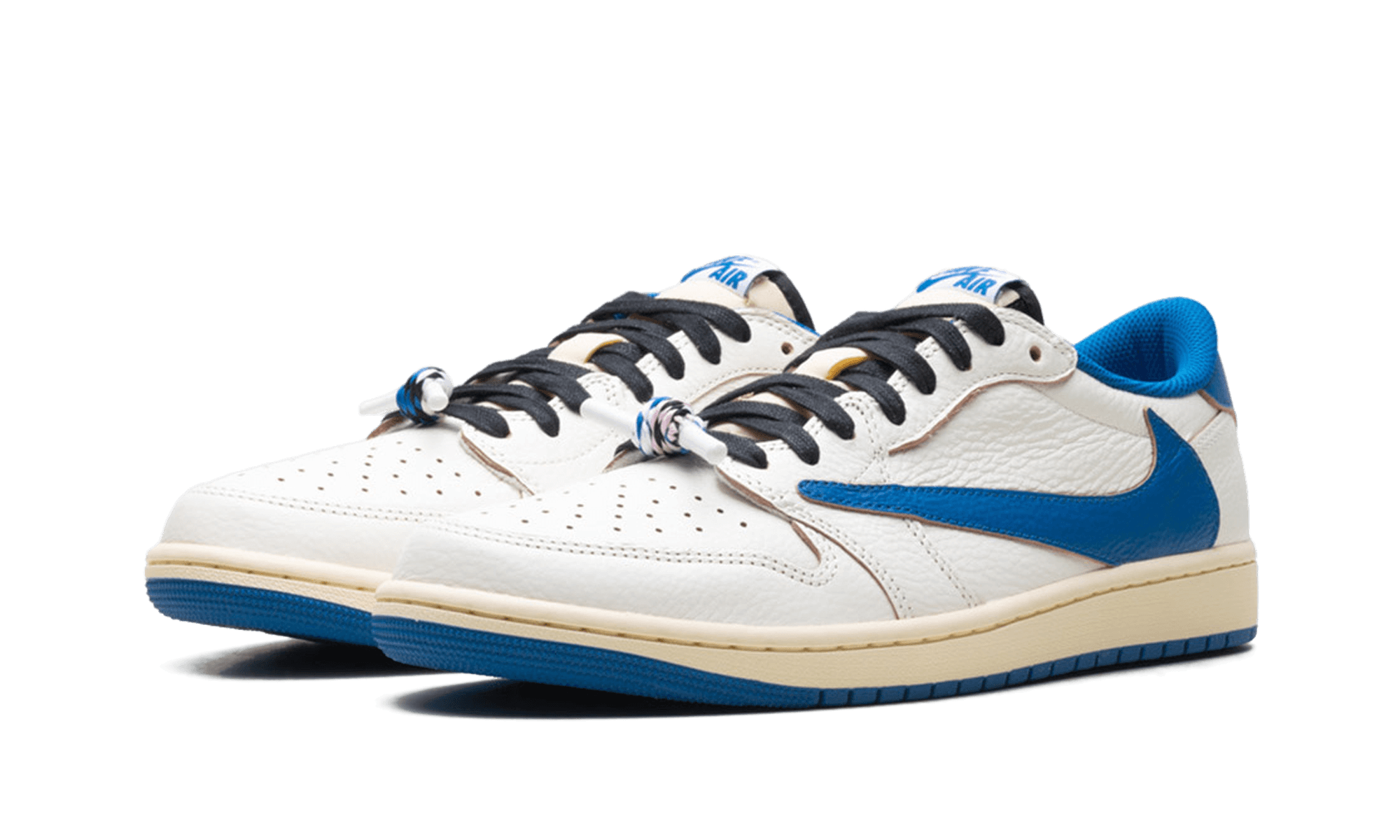 Jordan 1 Retro Low OG SP Fragment x Travis Scott Sail Military Blue - BigBoiSneakers