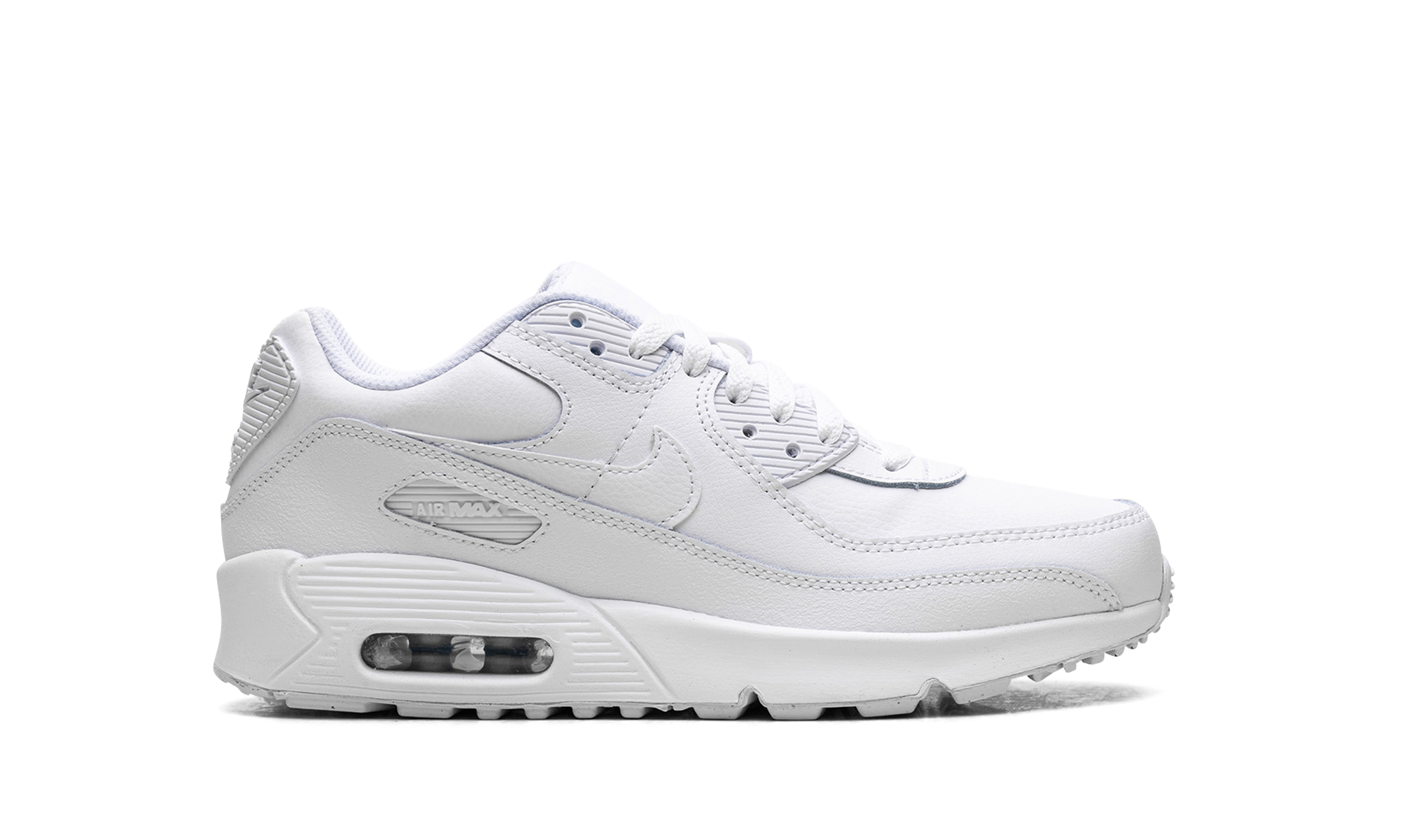 Nike Air Max 90 White Metallic Silver (GS) - BigBoiSneakers