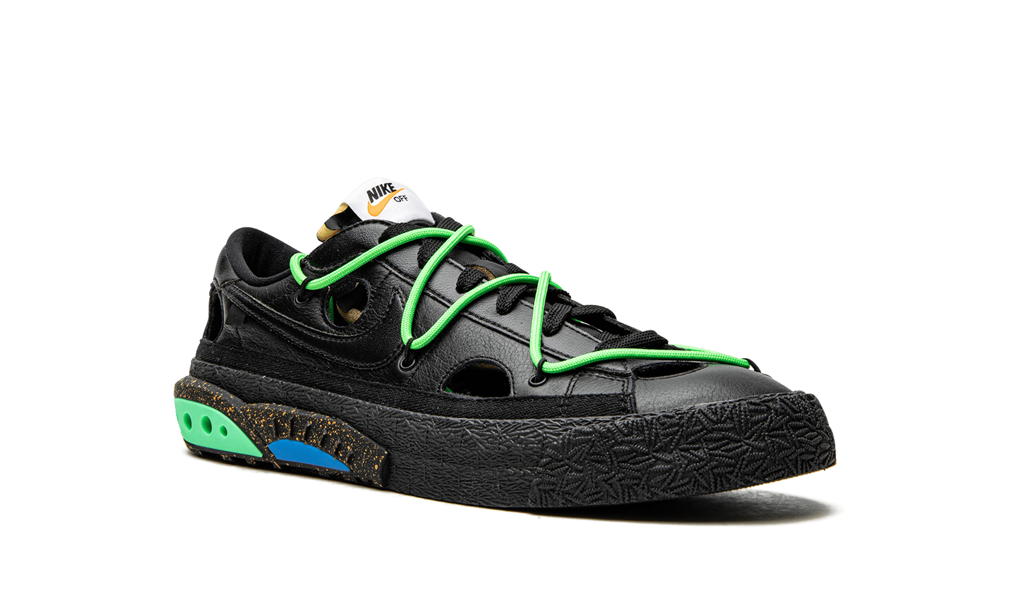 Nike Blazer Low Off-White Black Electro Green - BigBoiSneakers