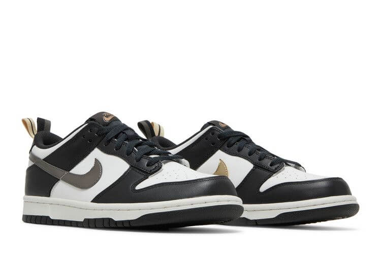 Nike Dunk Low Black White Metallic (GS) - BigBoiSneakers