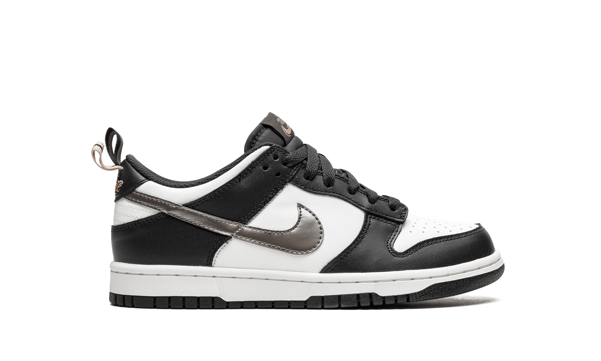 Nike Dunk Low Black White Metallic (GS) - BigBoiSneakers