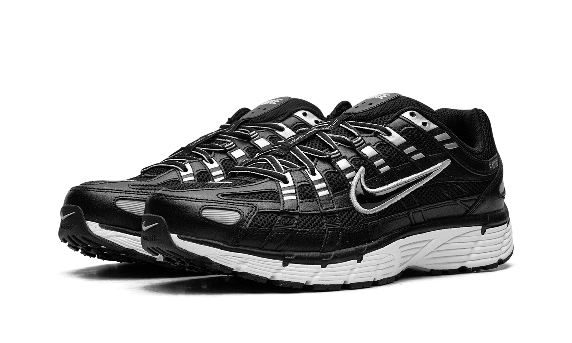 Nike P-6000 Black White Metallic Silver - BigBoiSneakers