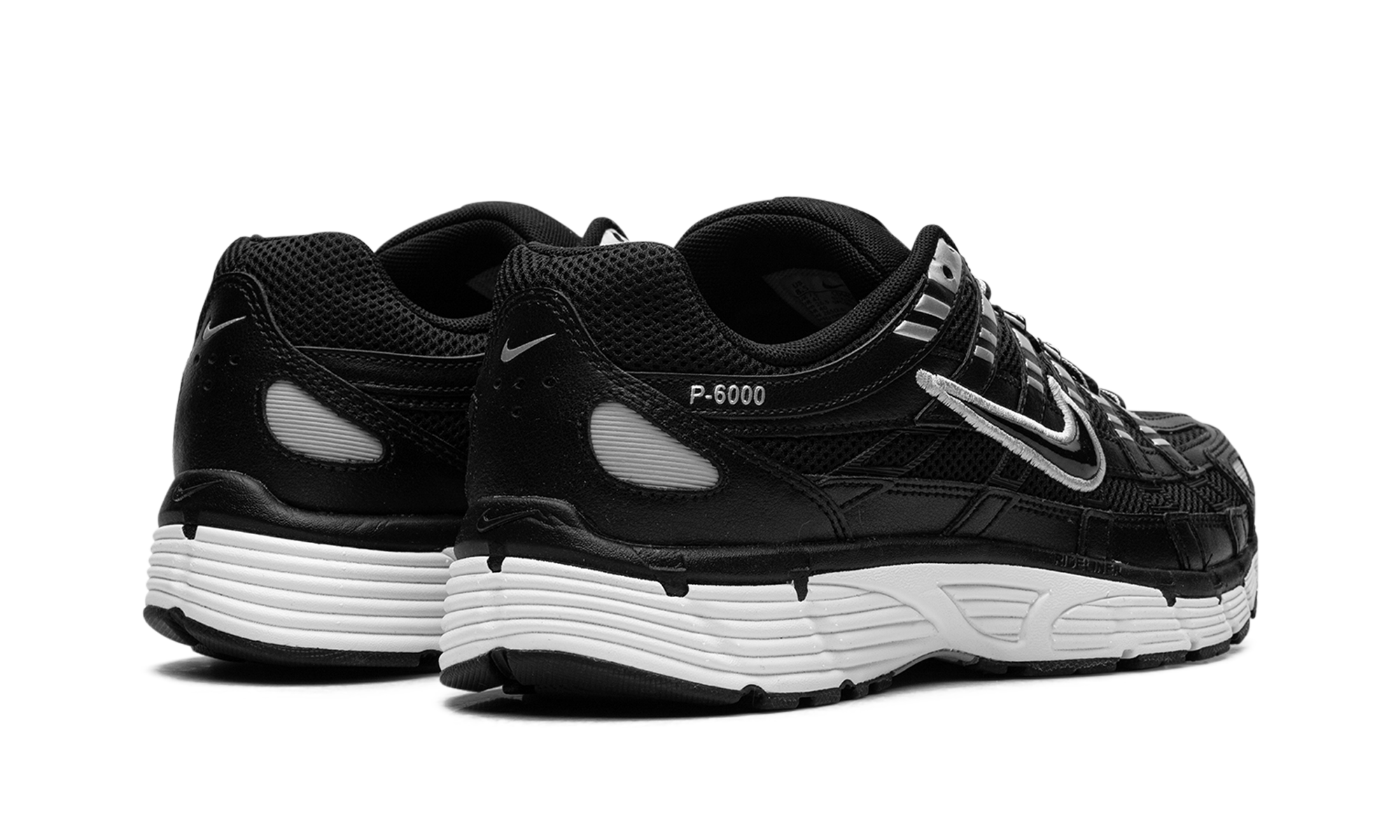 Nike P-6000 Black White Metallic Silver - BigBoiSneakers