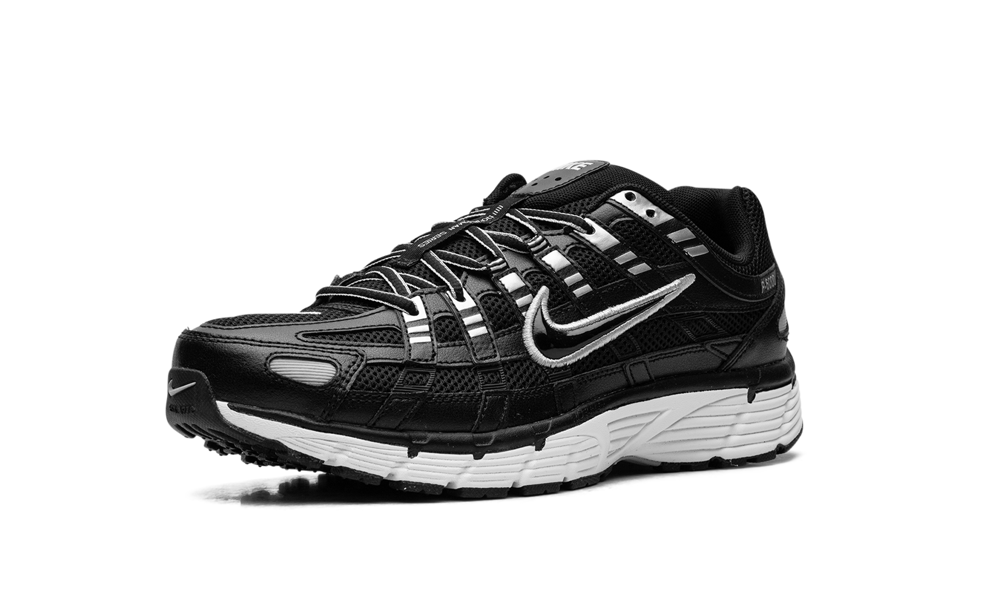 Nike P-6000 Black White Metallic Silver - BigBoiSneakers