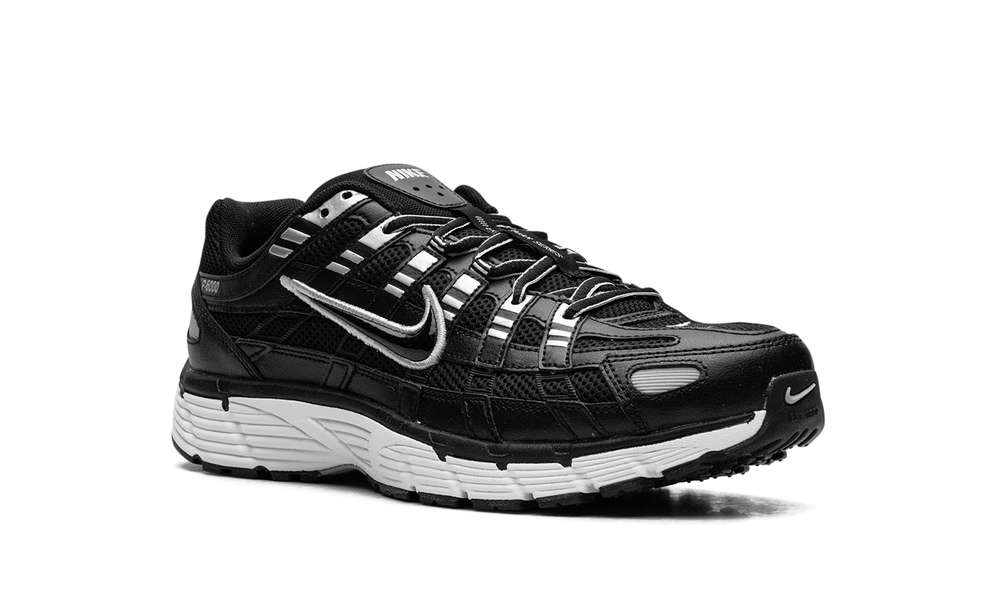 Nike P-6000 Black White Metallic Silver - BigBoiSneakers