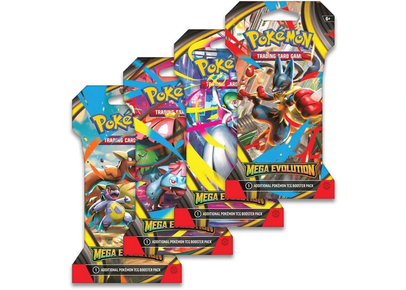 Pokémon Mega Evolution Sleeved Booster 4 Pack 2025 Sealed Set With New Mega Evolution Cards And Stunning Artwork - BigBoiSneakers