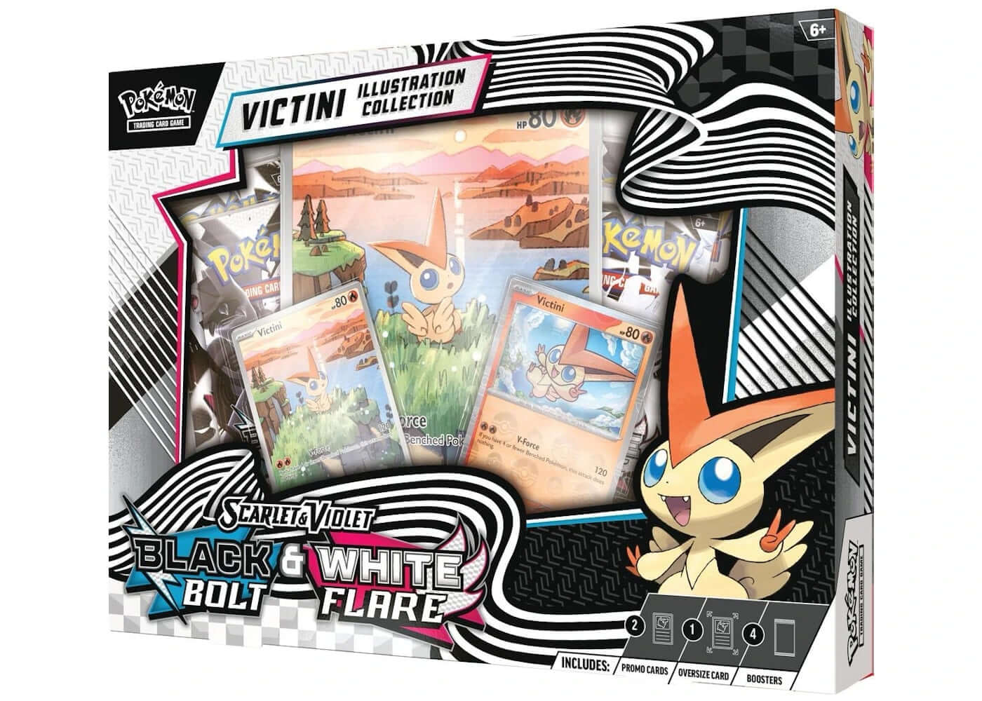 Pokemon Black Bolt/White Flare Unova Victini Illustration Poster Collection Box Pokémon Scarlet & Violet - BigBoiSneakers