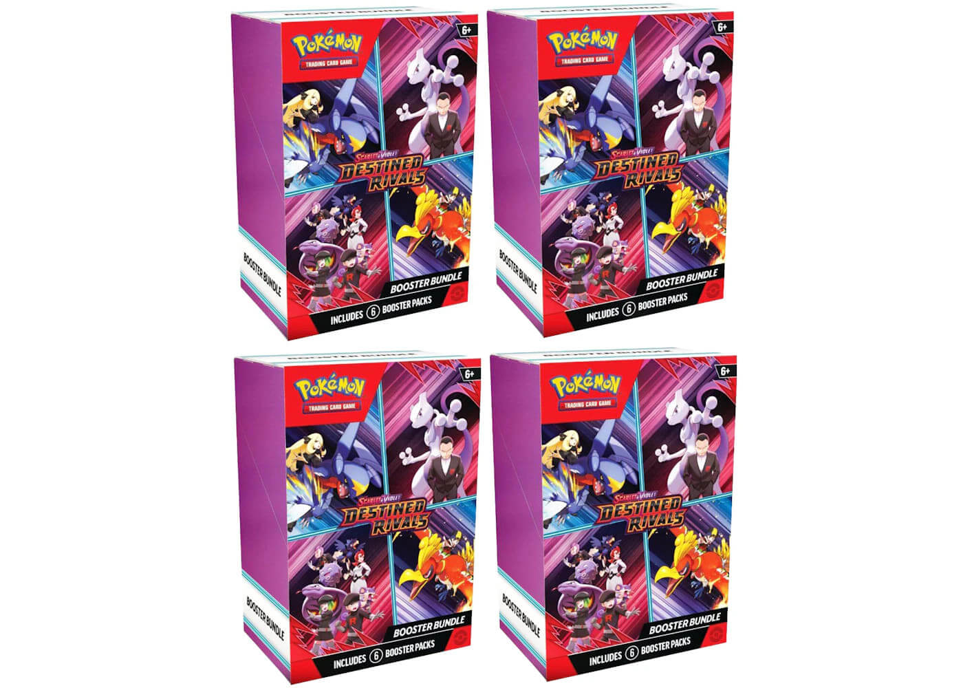 Pokemon Destined Rivals Booster Bundle 4x Lot 2025 Pokémon Scarlet & Violet - BigBoiSneakers