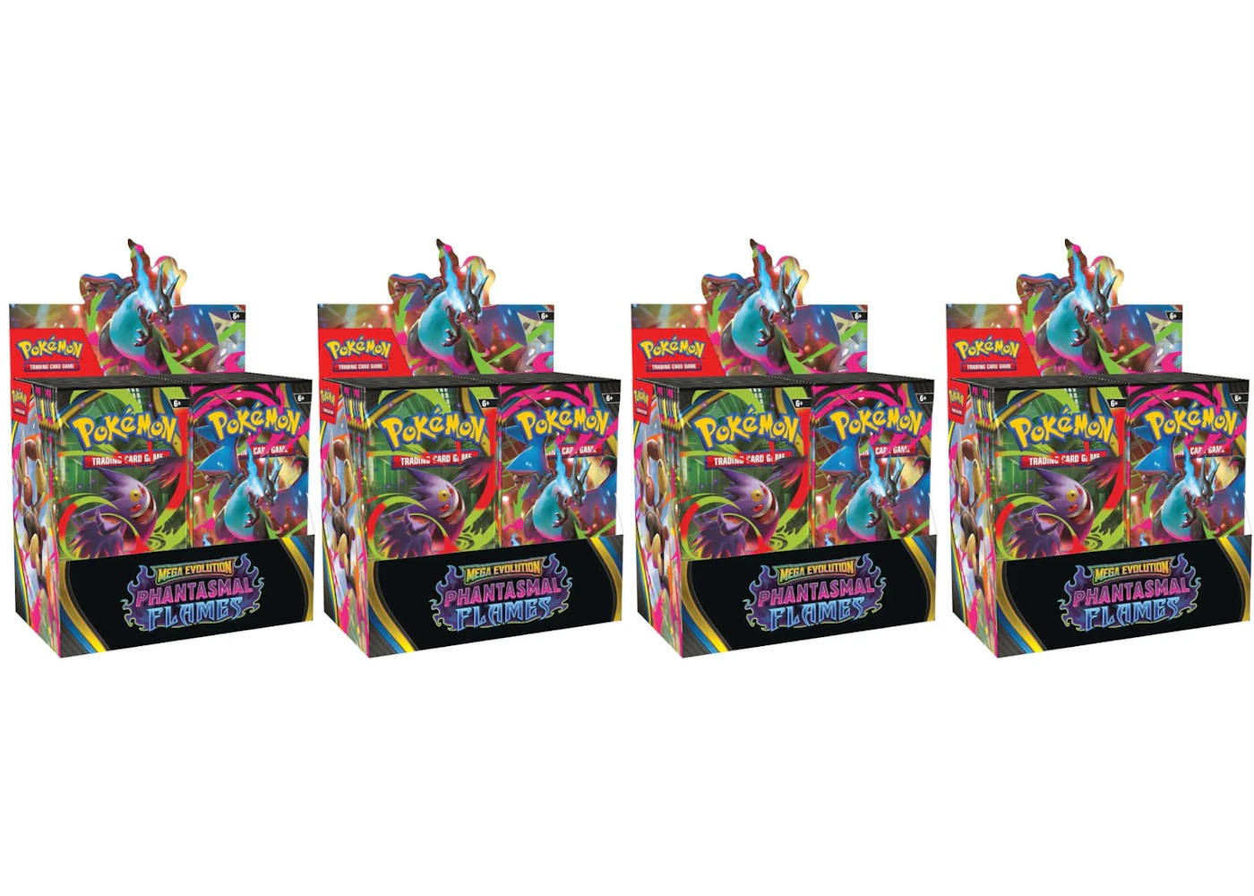 Pokemon Phantasmal Flames Booster Box 4x Lot 2025 Pokémon Mega Evolution - BigBoiSneakers
