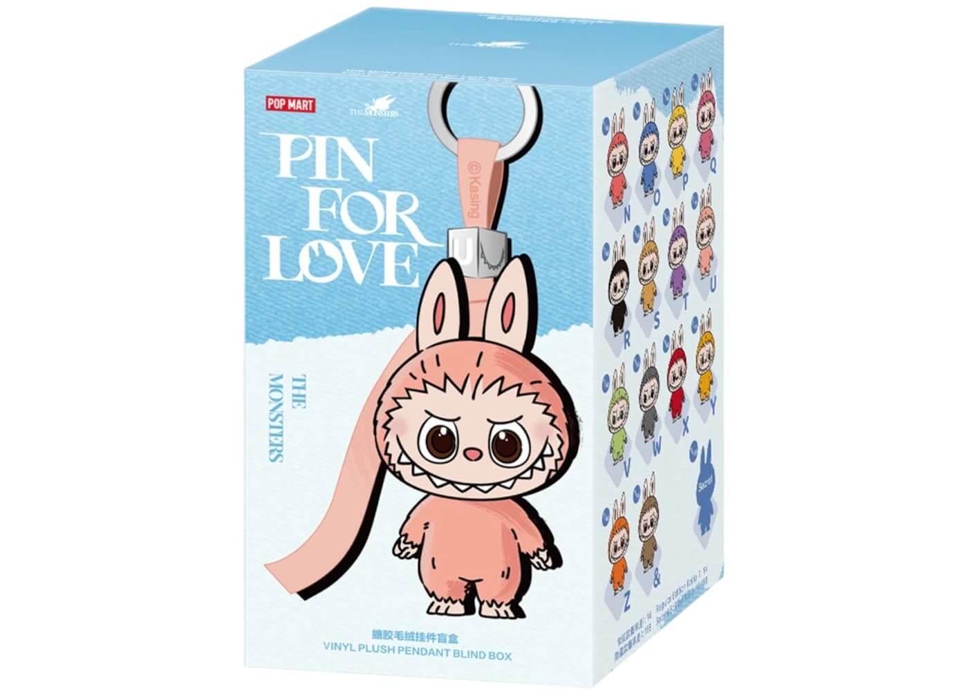 Pop Mart Labubu The Monsters Pin for Love Series Vinyl Plush Pendant (N-Z) Single Blind Box - BigBoiSneakers