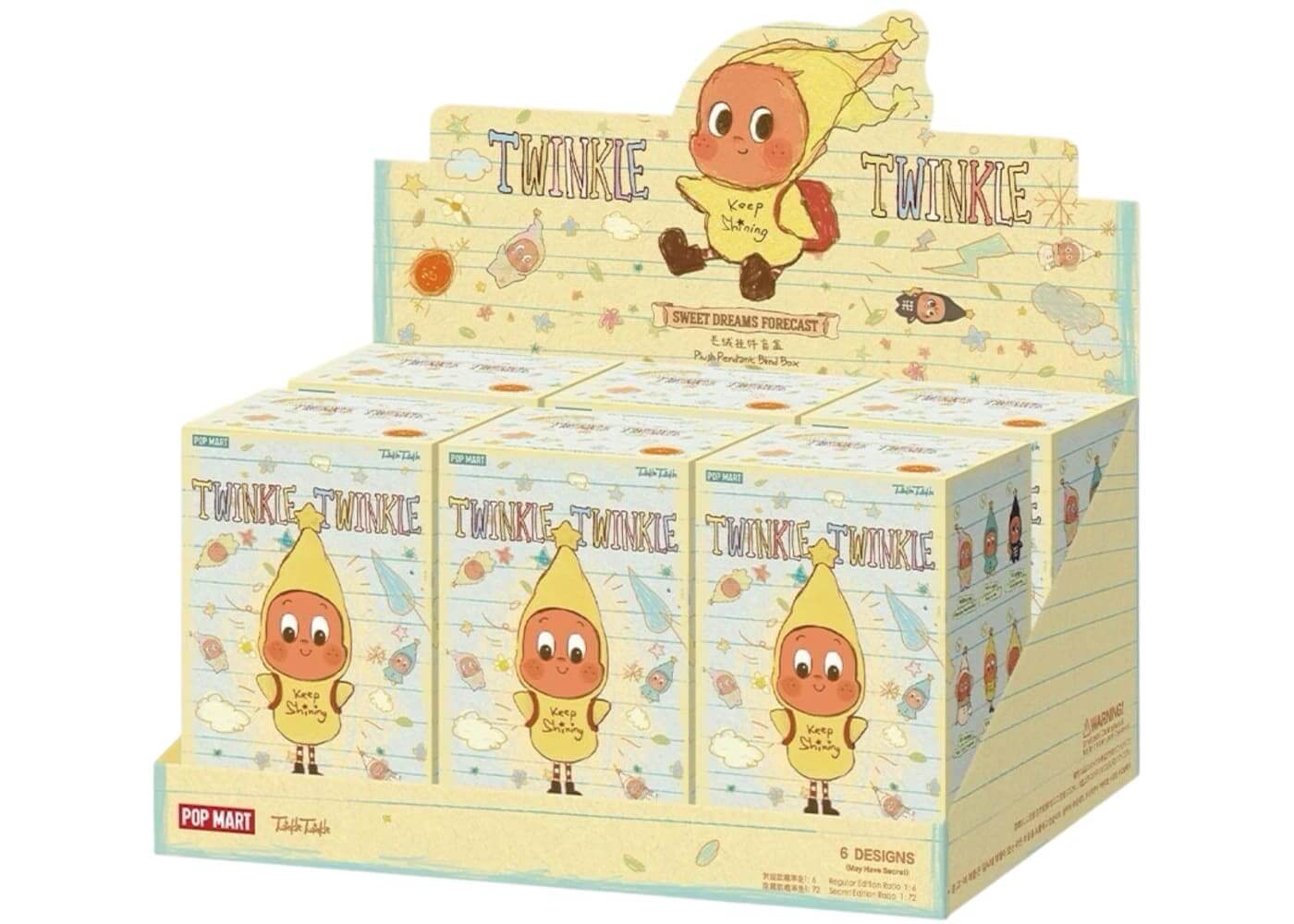 Pop Mart Twinkle Twinkle Sweet Dreams Forecast Series Plush Pendant Sealed Case (6 Blind Box) - BigBoiSneakers